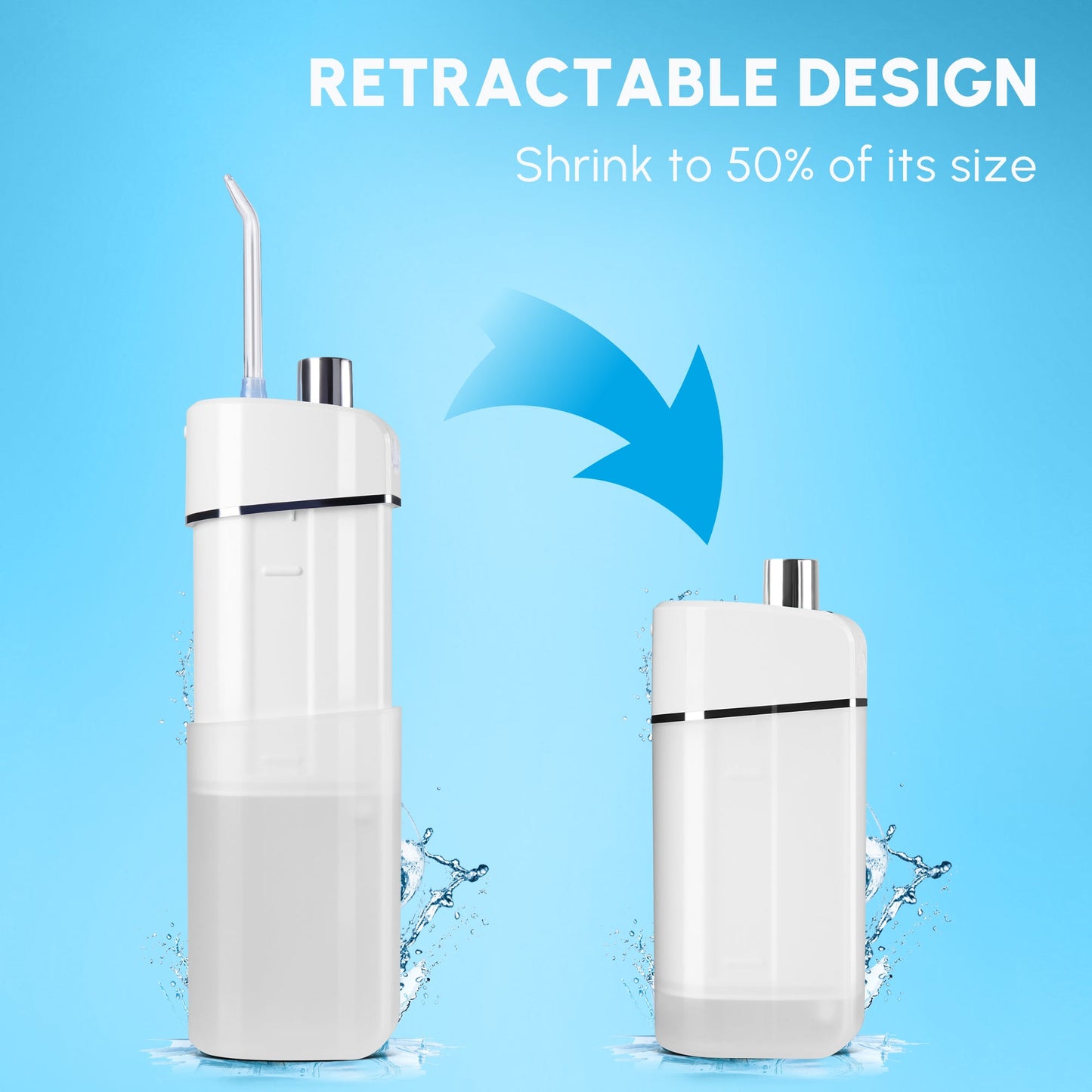 Cordless Water Flosser for Teeth, Portable Rechargeable Oral Irrigator