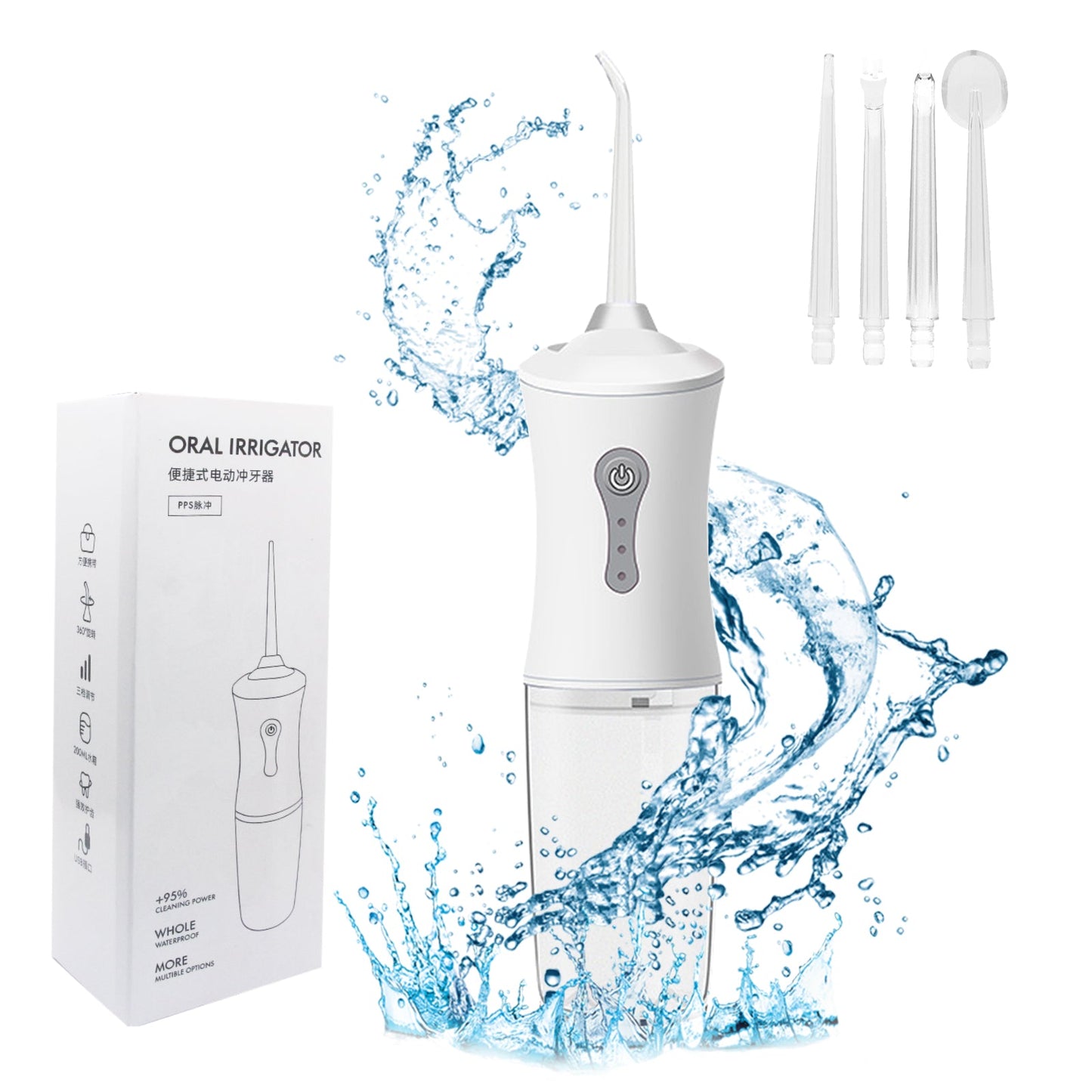 Cordless Water Dental Flosser Rechargeable Oral Irrigator for Teeth